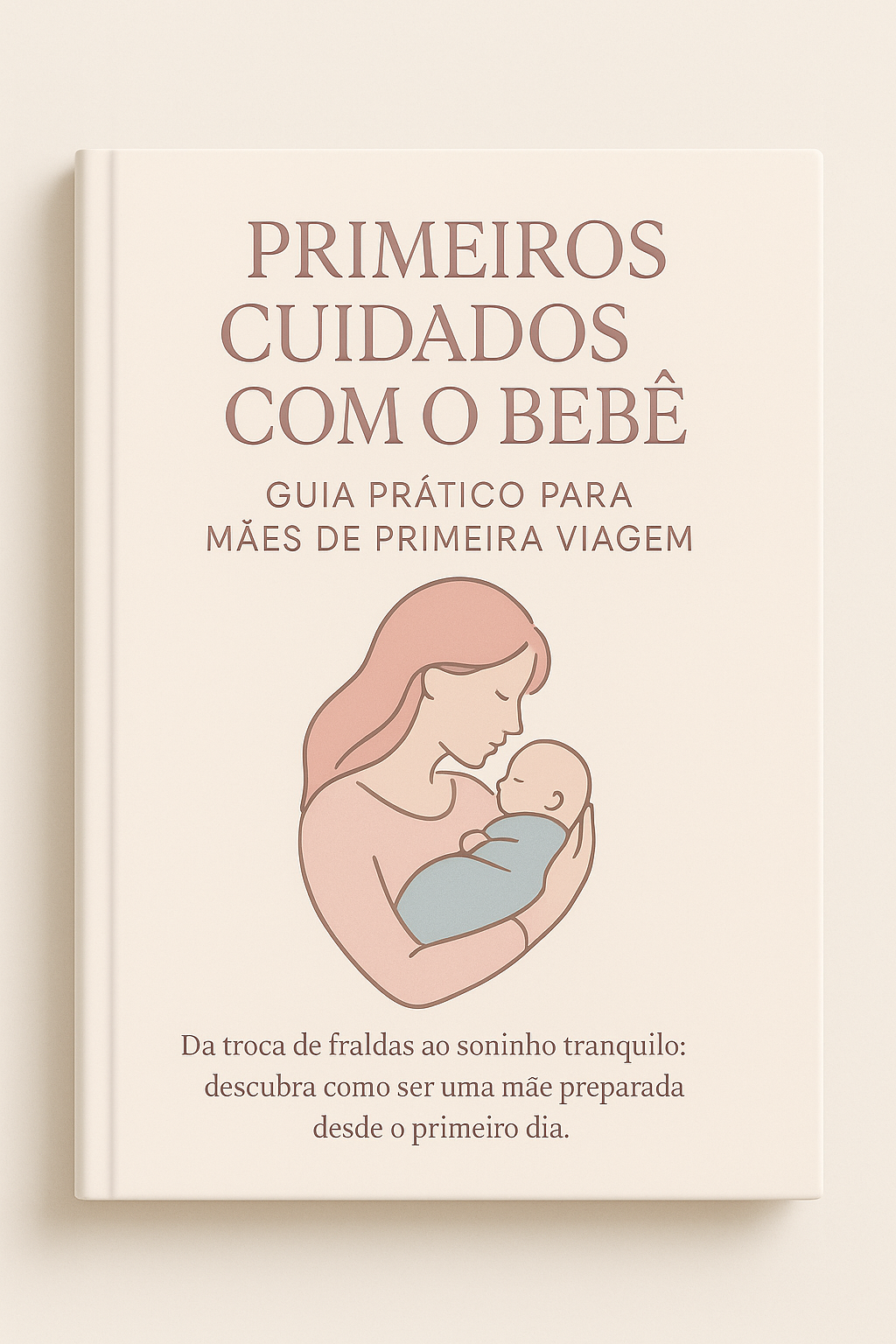 Mockup do E-book Primeiros Cuidados com o Bebê